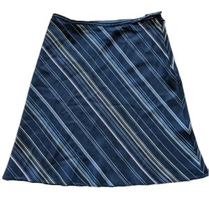 The Limited Striped Silk A-Line Skirt